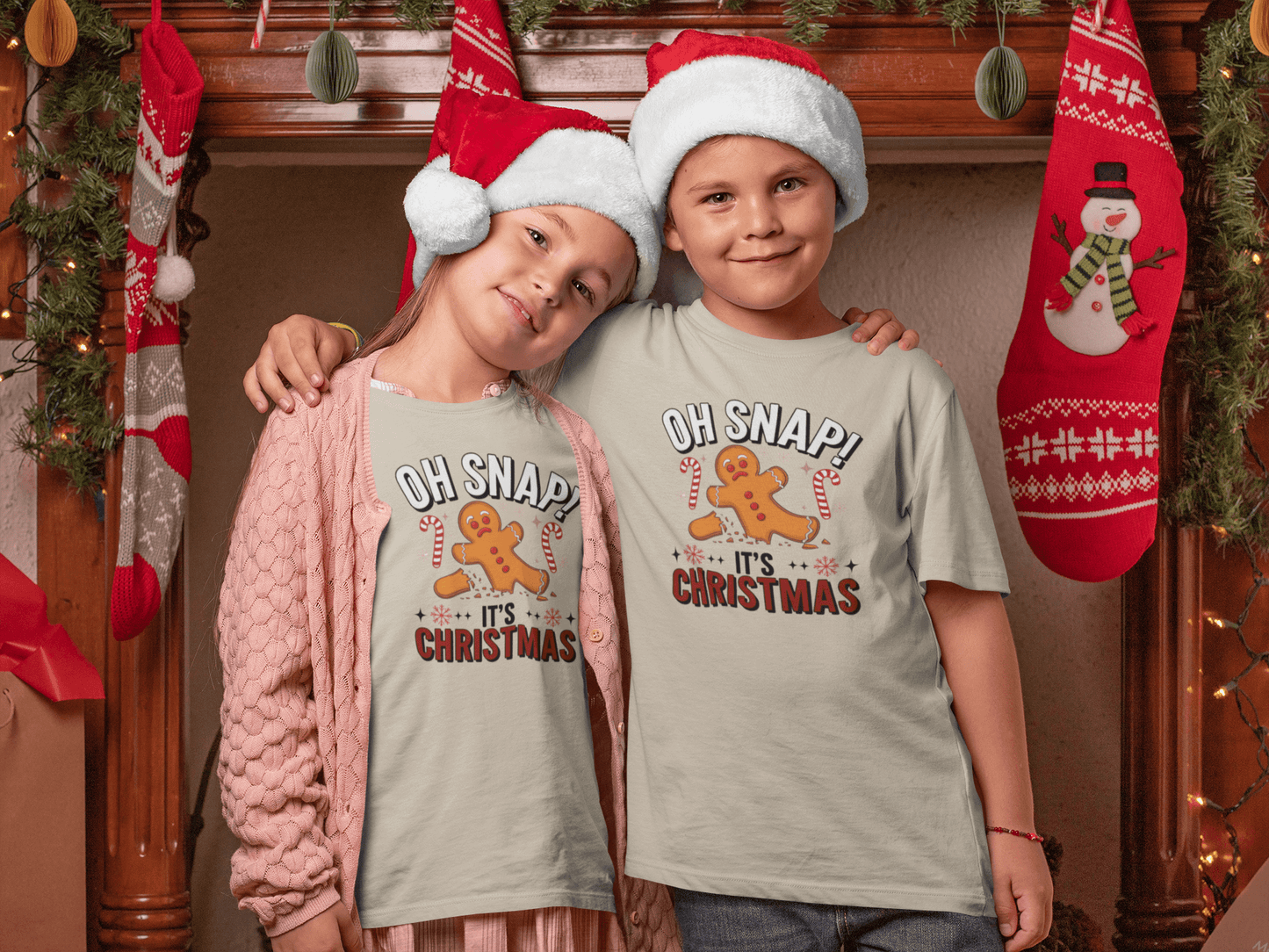 Oh Snap! It's Christmas - Kids T-Shirts
