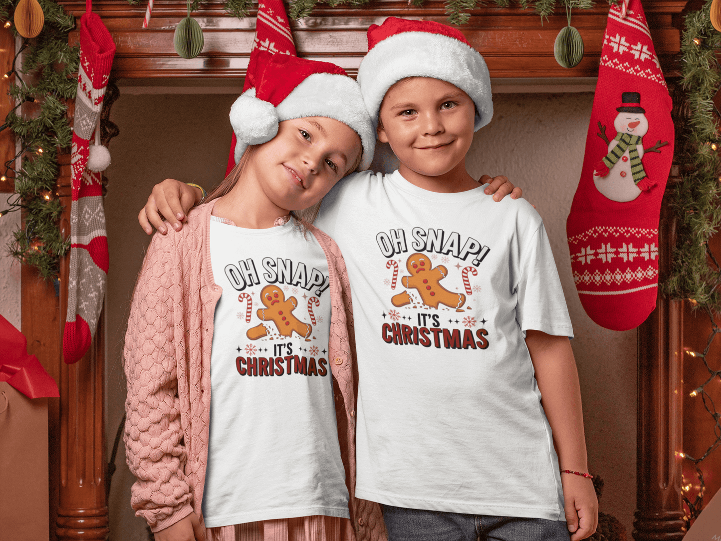 Oh Snap! It's Christmas - Kids T-Shirts