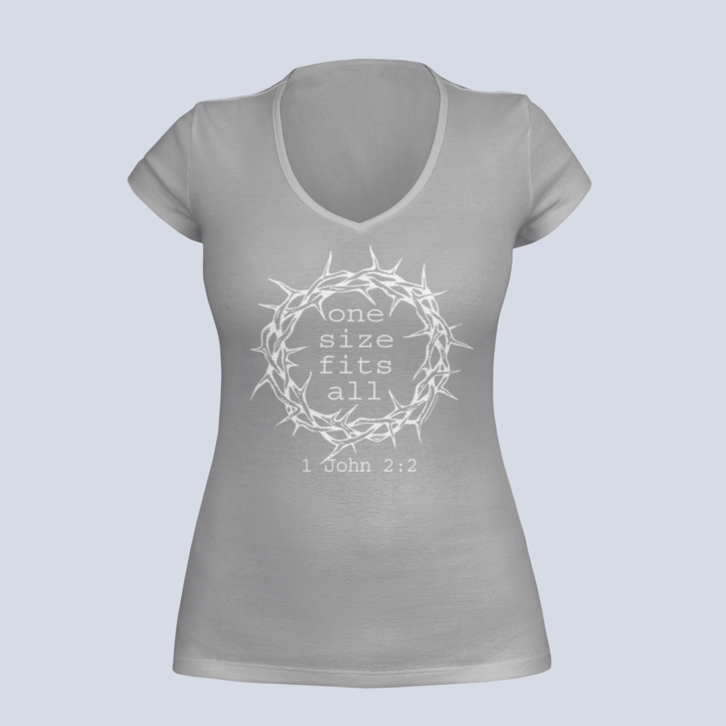 One Size Fits All Christian - Adult T-Shirt Ladies V-Neck