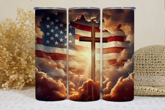 Faith & Freedom 20 Oz Tumbler