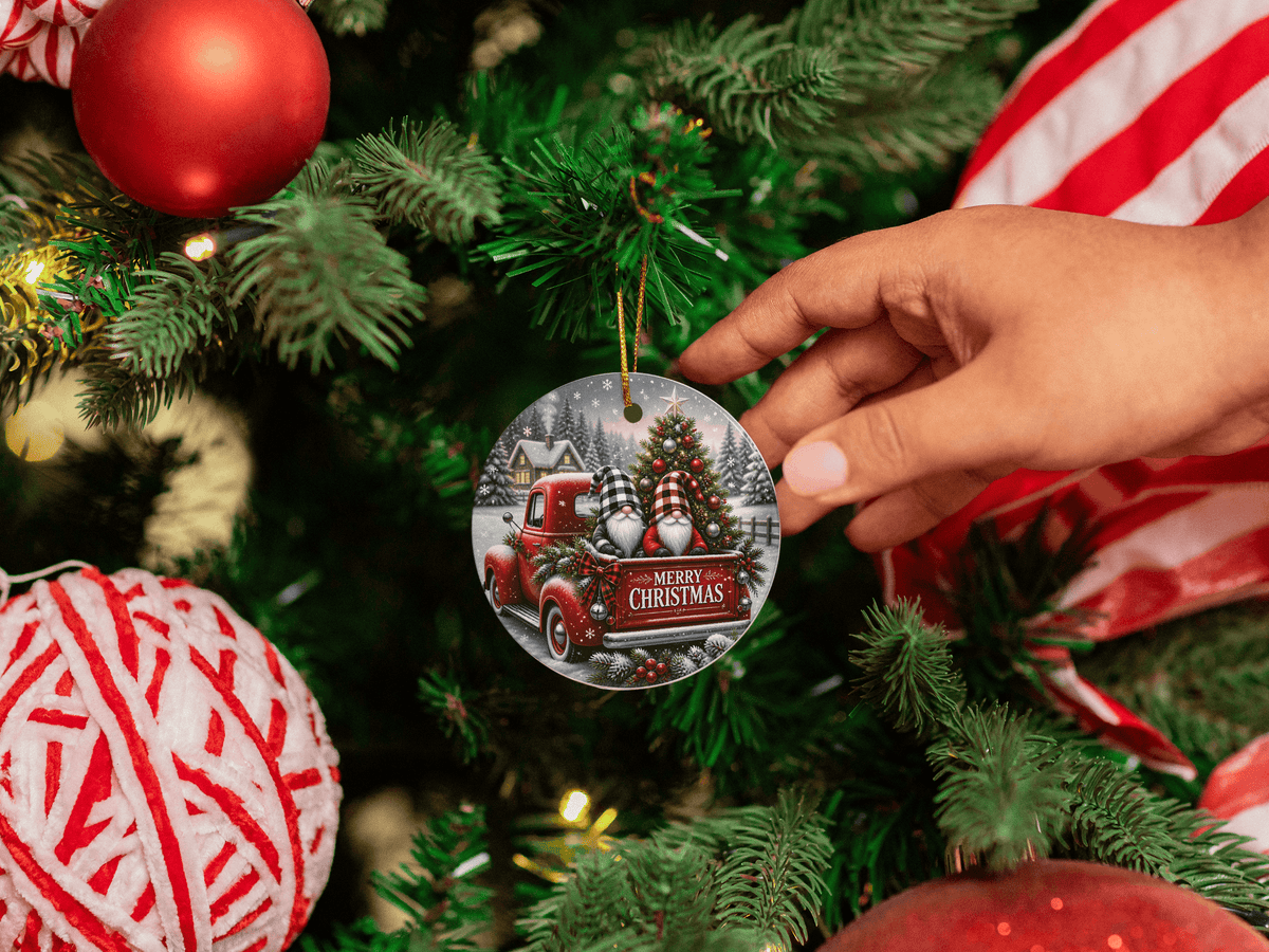 Vintage Red Truck Ornaments - 4 Designs to Choose