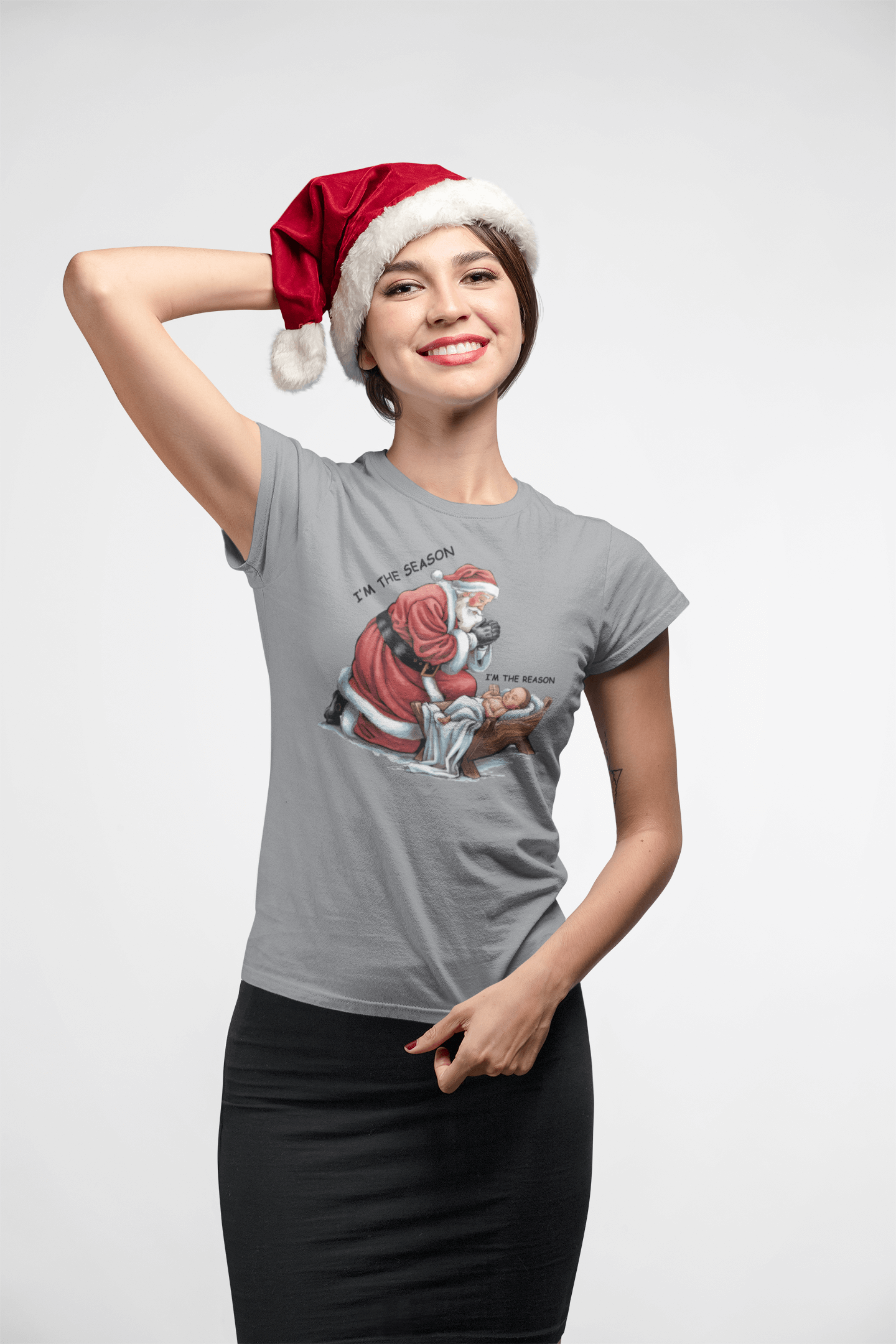 The Season & Reason Jesus Santa - Ladies Fitted