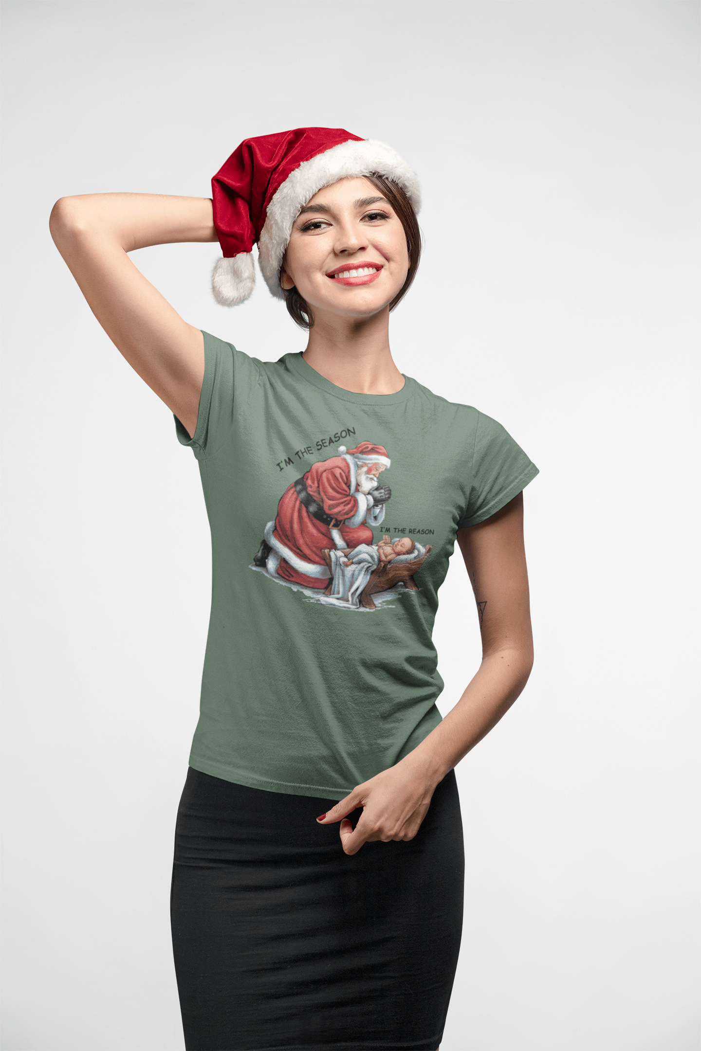 The Season & Reason Jesus Santa - Ladies Fitted
