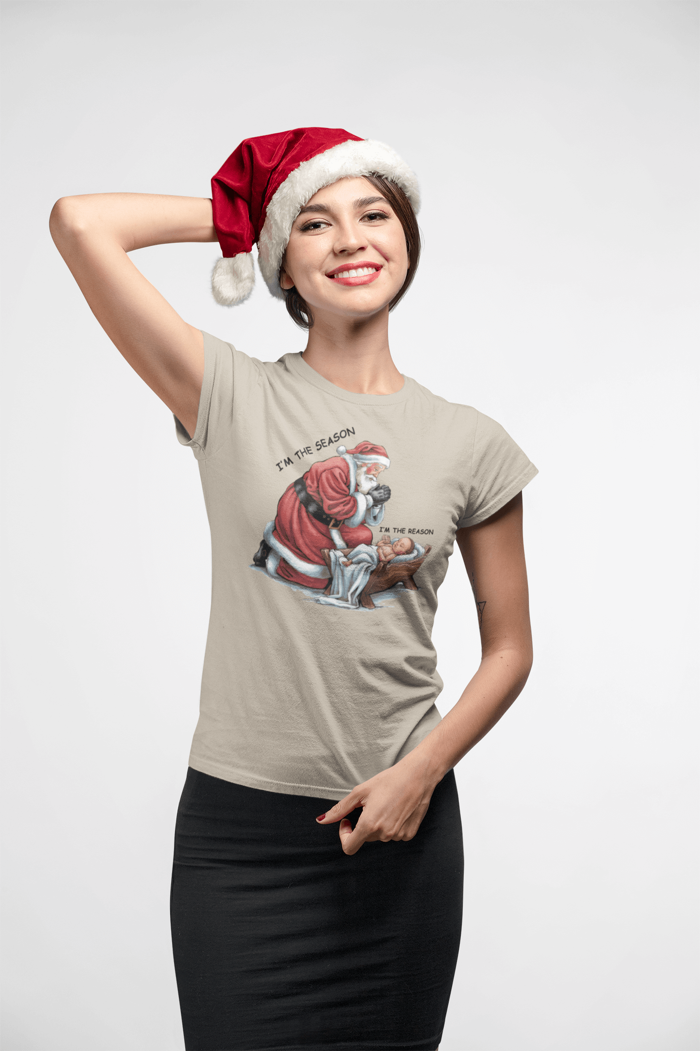 The Season & Reason Jesus Santa - Ladies Fitted