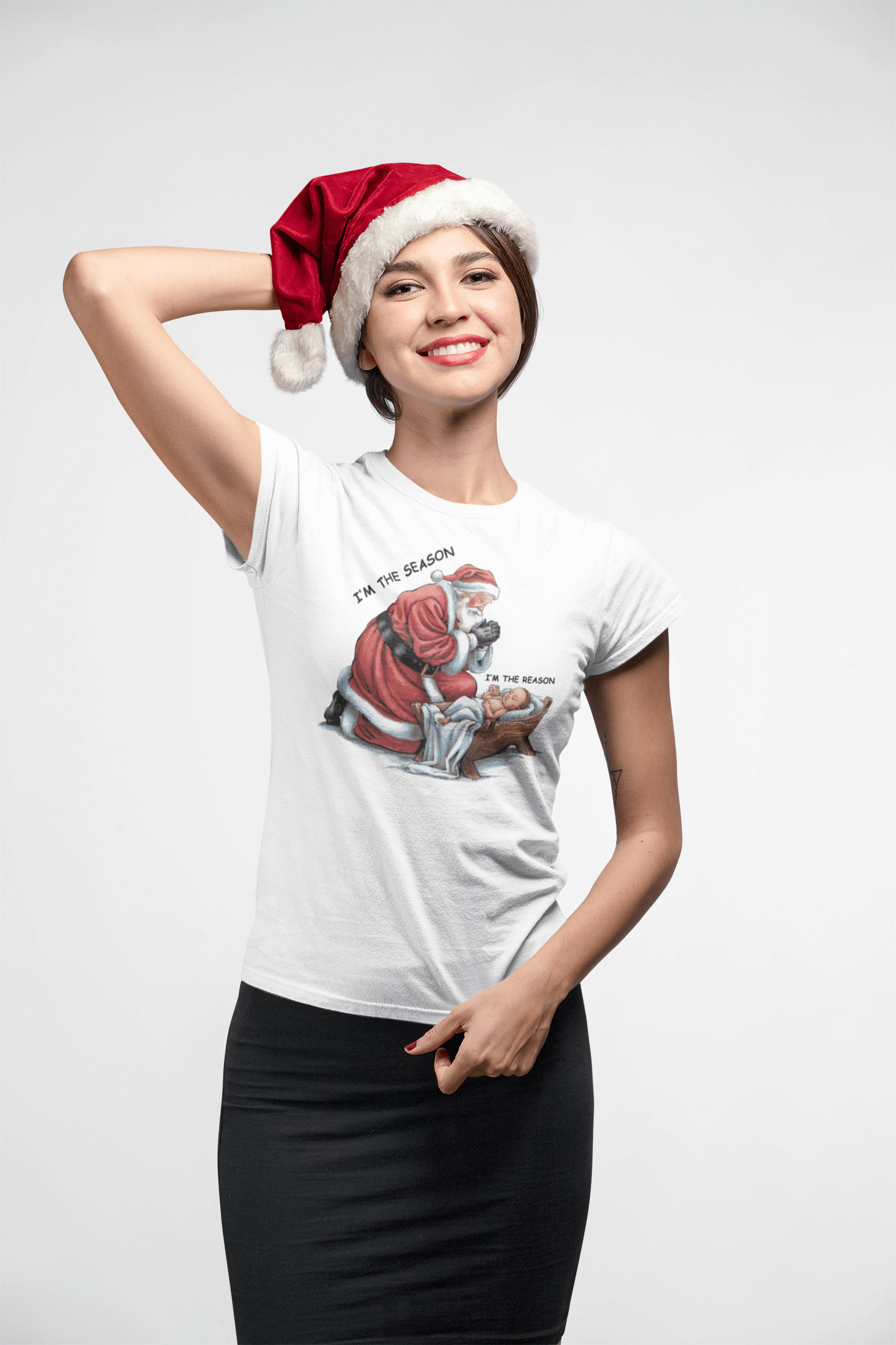 The Season & Reason Jesus Santa - Ladies Fitted