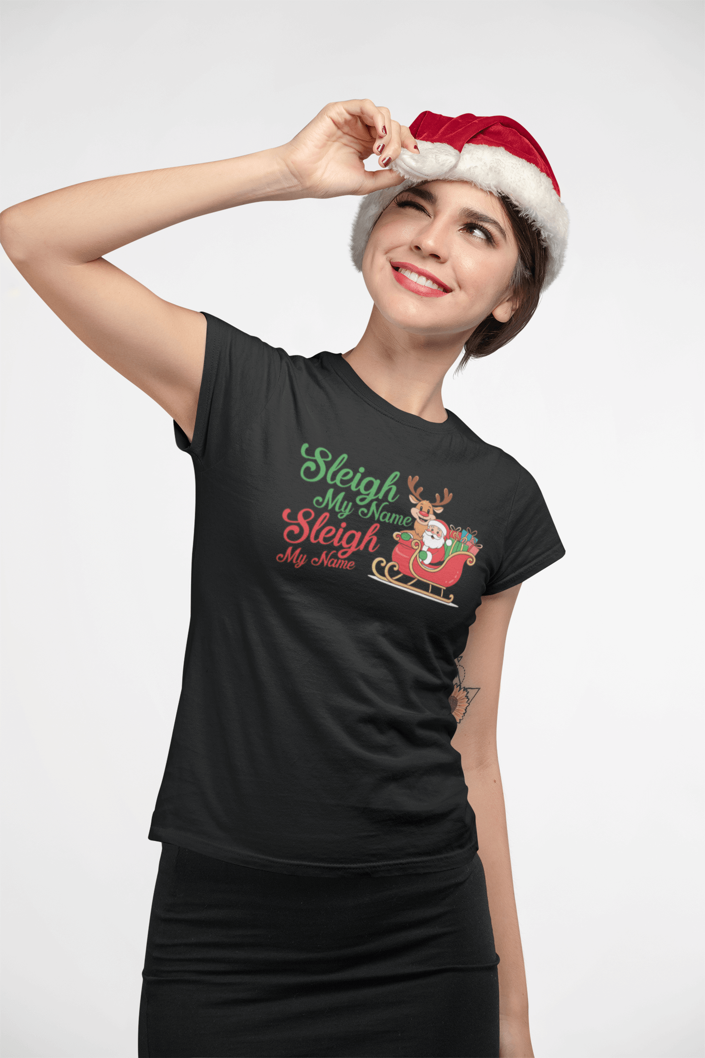 Sleigh My Name - Ladies Fitted T-Shirt