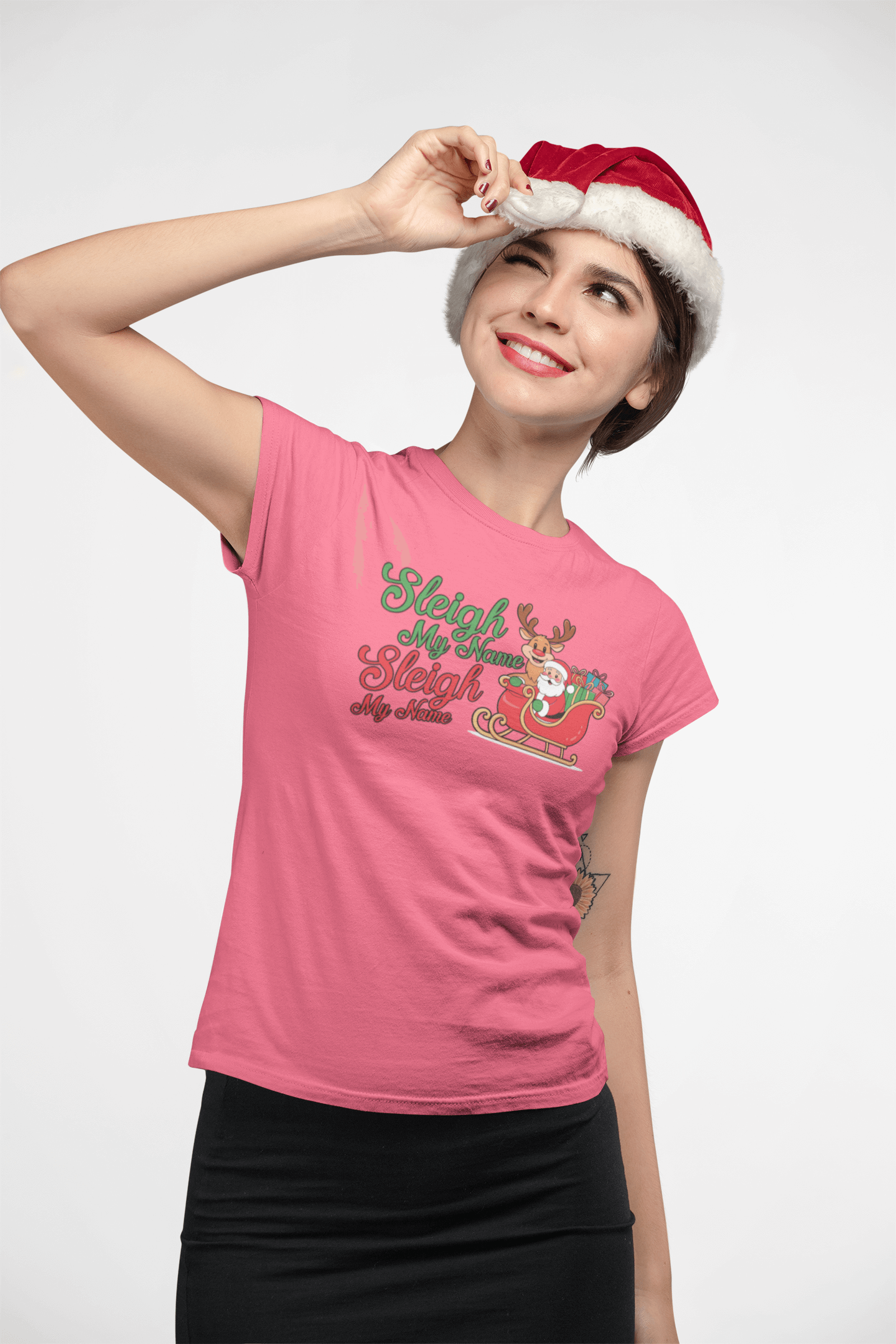 Sleigh My Name - Ladies Fitted T-Shirt
