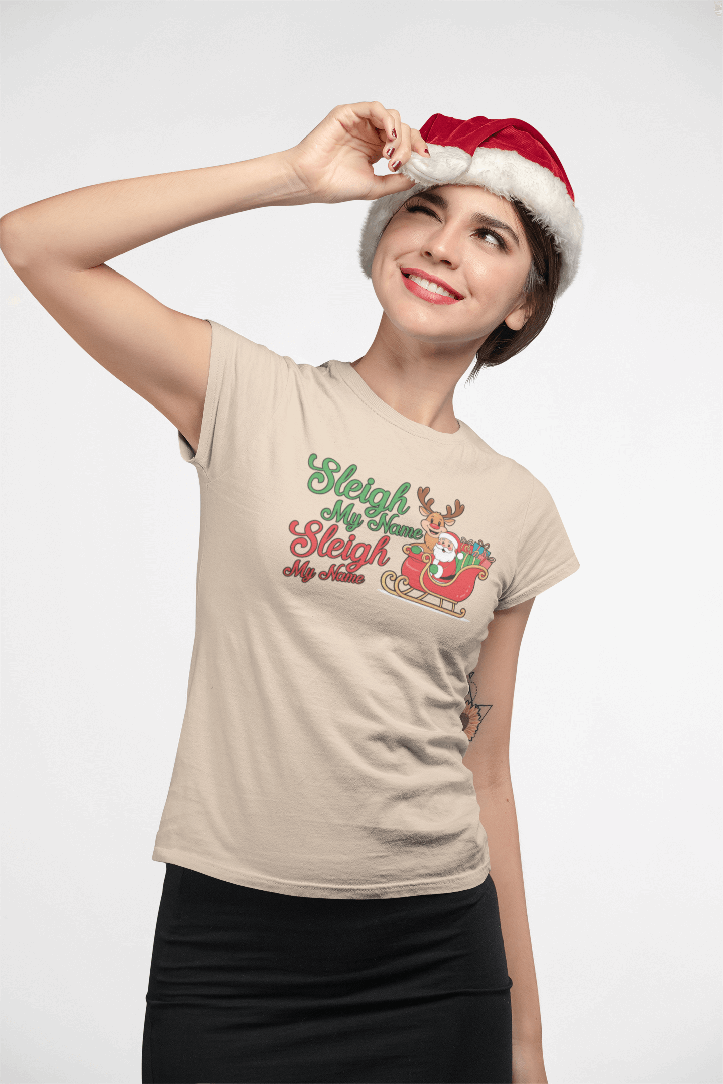 Sleigh My Name - Ladies Fitted T-Shirt