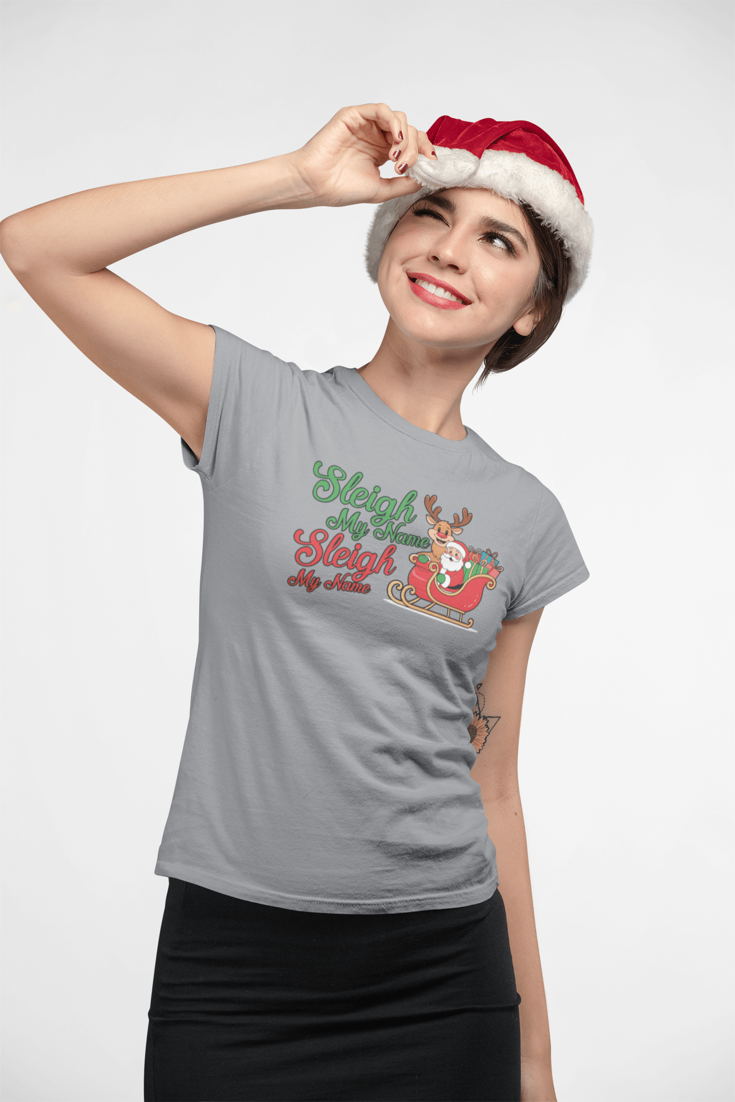 Sleigh My Name - Ladies Fitted T-Shirt