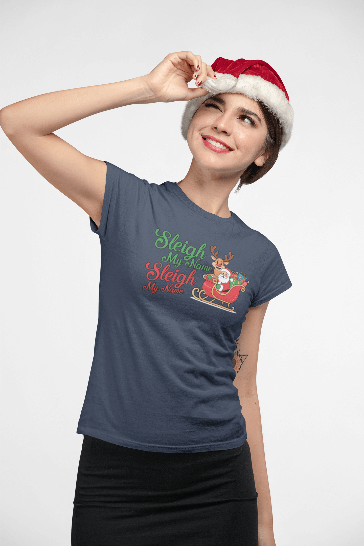Sleigh My Name - Ladies Fitted T-Shirt