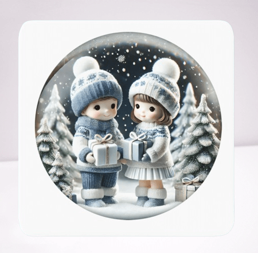 Snow Globe Coaster Set (4)