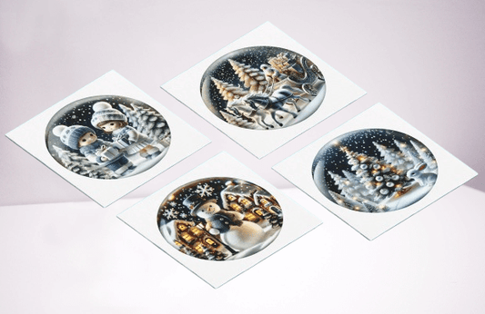 Snow Globe Coaster Set (4)