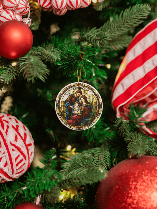 Sacred Stain Glass Look Ceramic Ornaments (13 designs)