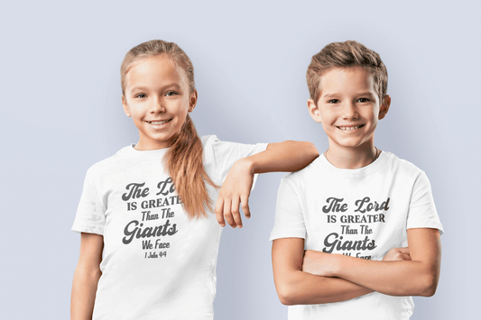 The Lord is Greater than the Giants We Face - Youth T-shirt