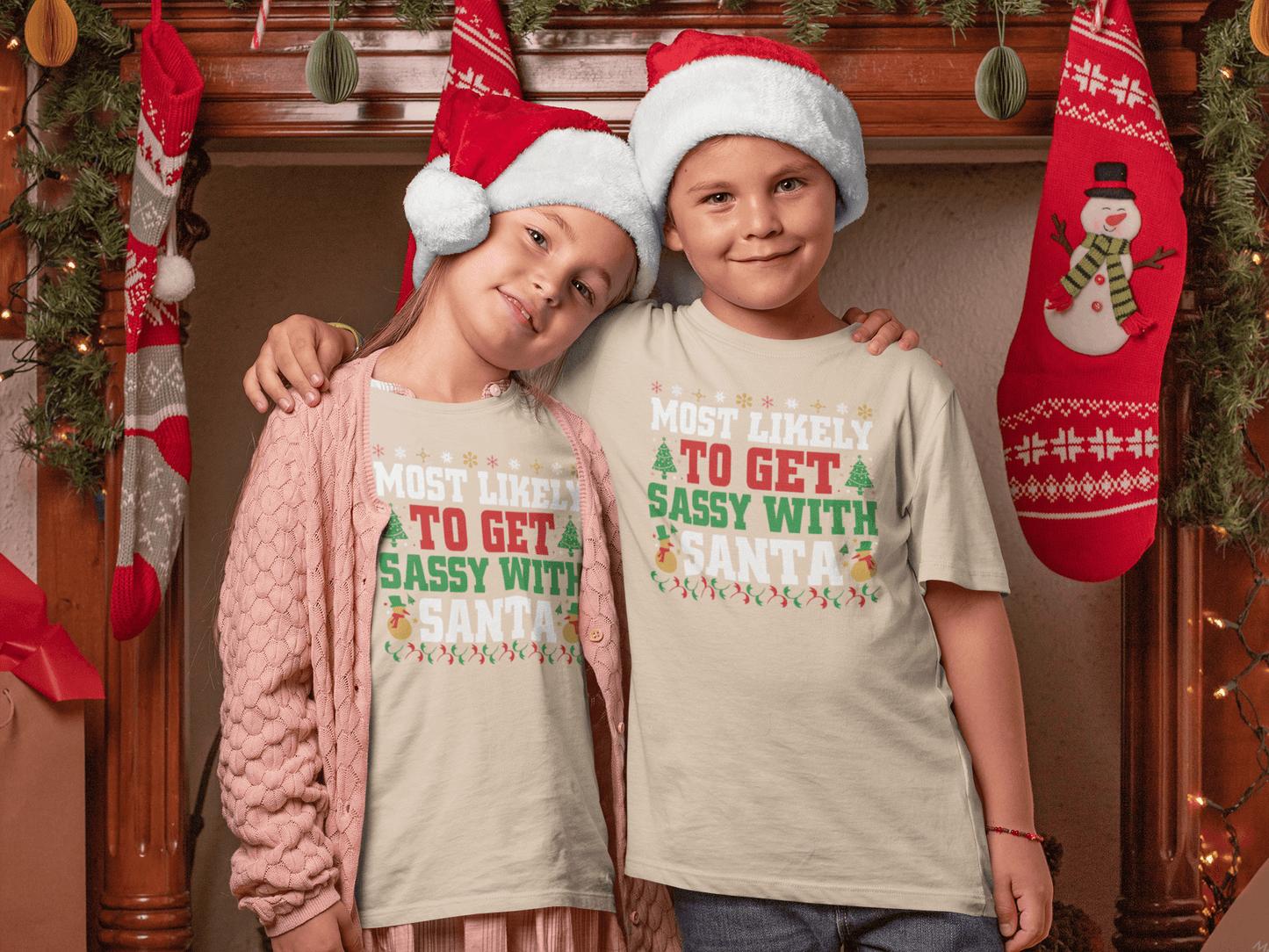 Most Likely To Get Sassy with Santa - T-Shirt Youth