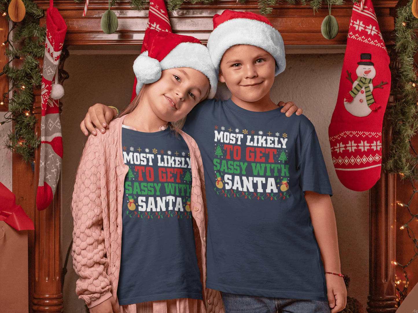 Most Likely To Get Sassy with Santa - T-Shirt Youth