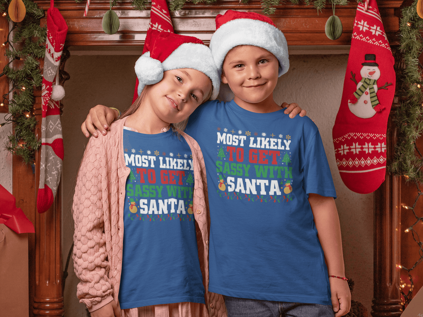 Most Likely To Get Sassy with Santa - T-Shirt Youth