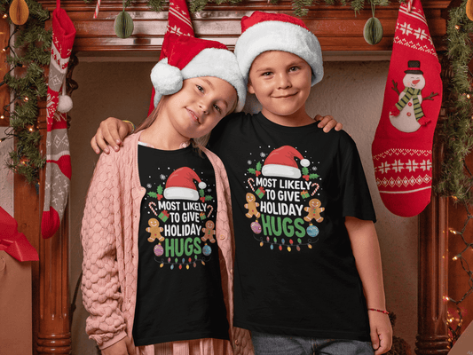 Most Likely To Give Holiday Hugs - T-Shirt