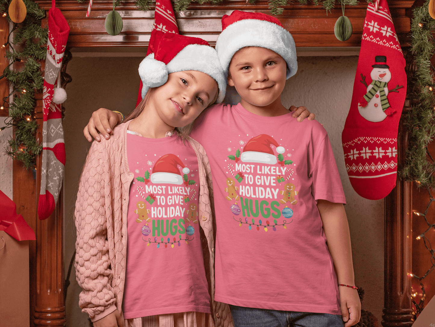 Most Likely To Give Holiday Hugs - T-Shirt