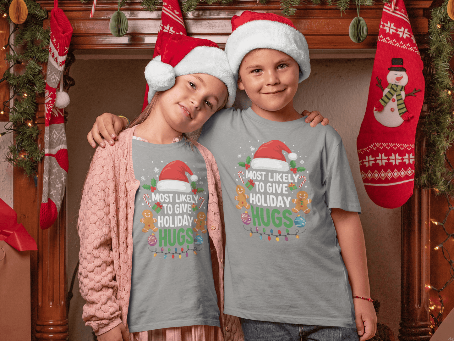 Most Likely To Give Holiday Hugs - T-Shirt