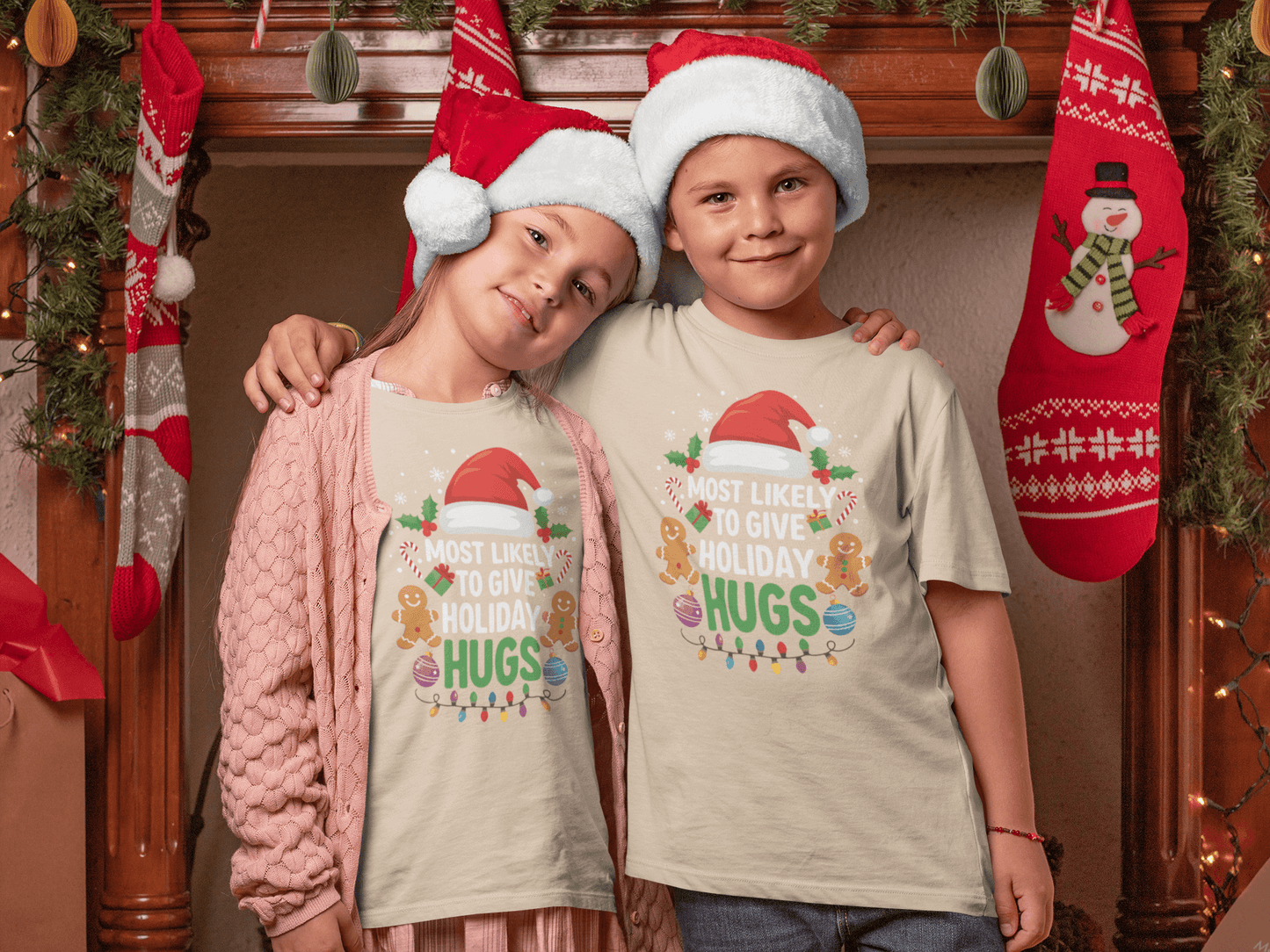 Most Likely To Give Holiday Hugs - T-Shirt