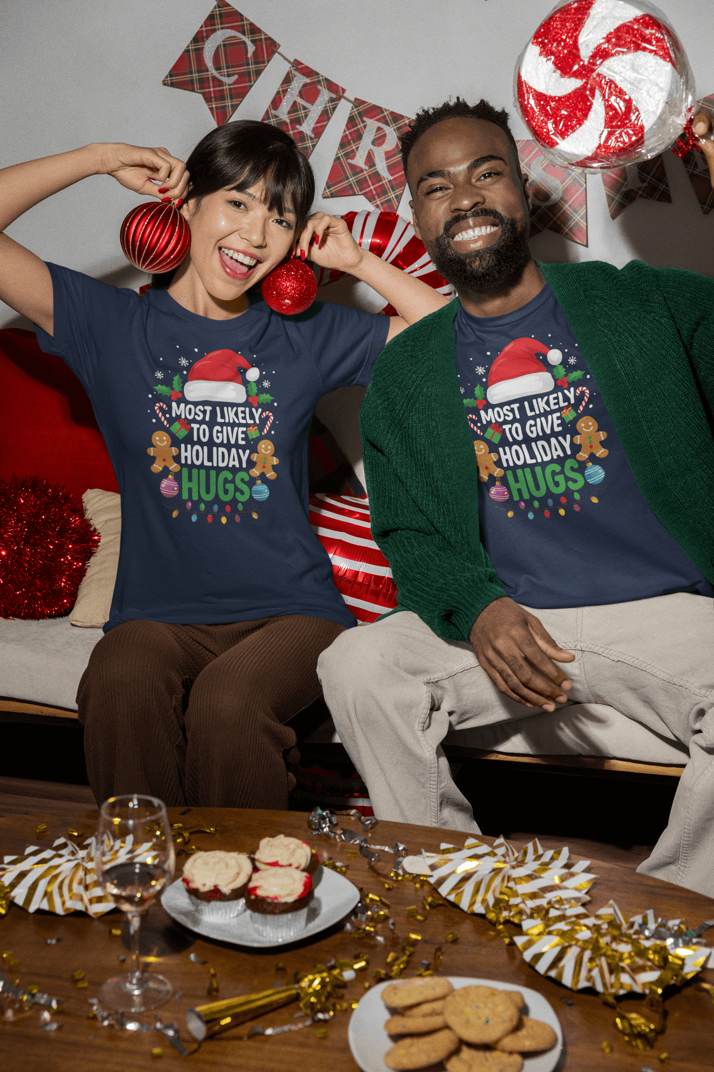 Most Likely to Give Holiday Hugs - Unisex