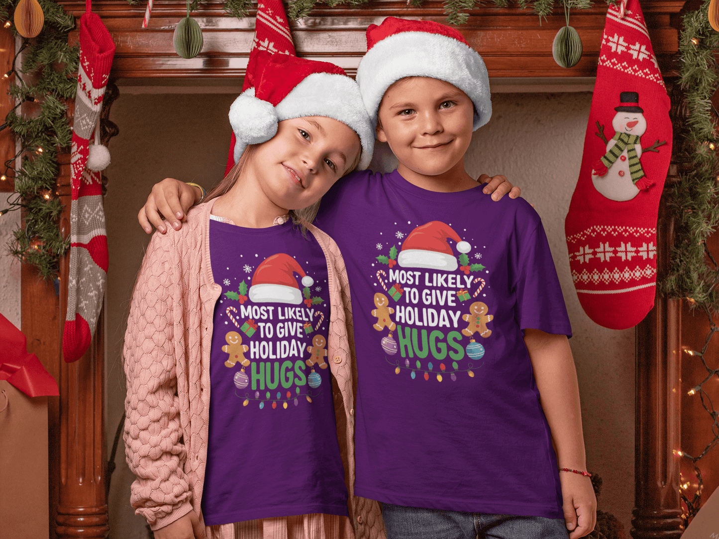Most Likely To Give Holiday Hugs - T-Shirt