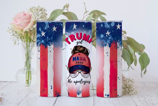 Trump Girl No Apologies - 20 Oz Tumbler