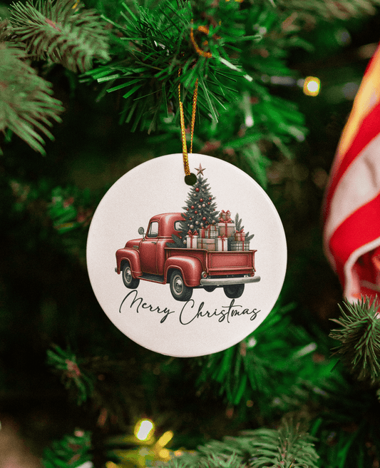 Vintage Red Truck Ornament