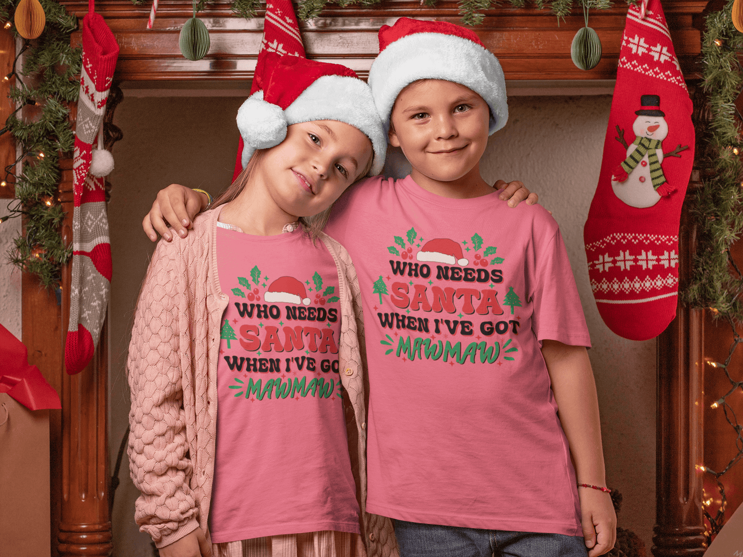 Who Needs Santa - MAWMAW - Kids T-Shirts
