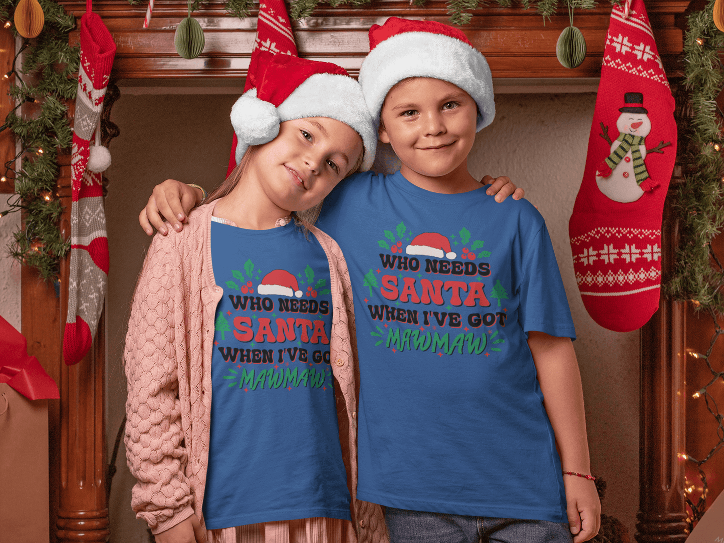 Who Needs Santa - MAWMAW - Kids T-Shirts