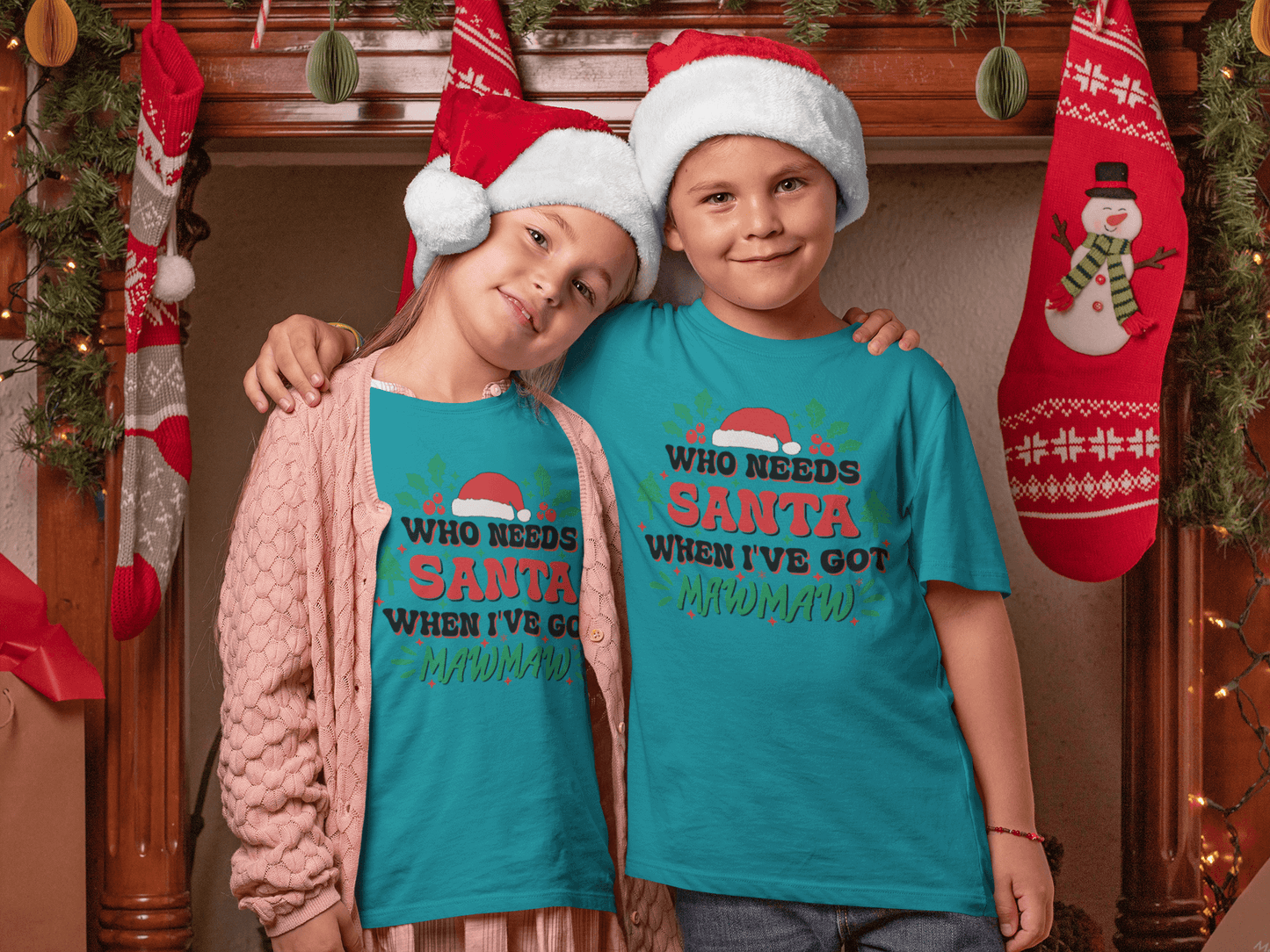 Who Needs Santa - MAWMAW - Kids T-Shirts