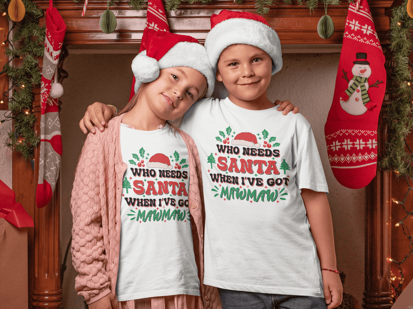 Who Needs Santa - MAWMAW - Kids T-Shirts