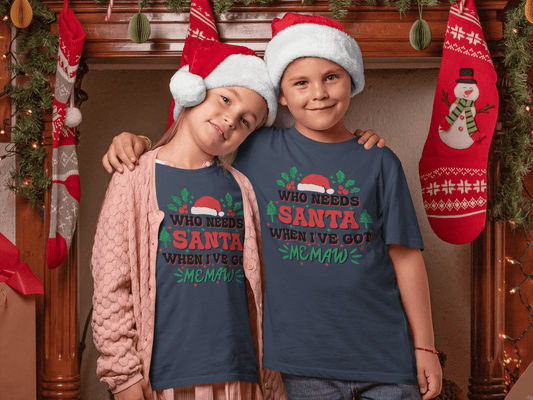 Who Needs Santa - MEMAW - Kids T-Shirts