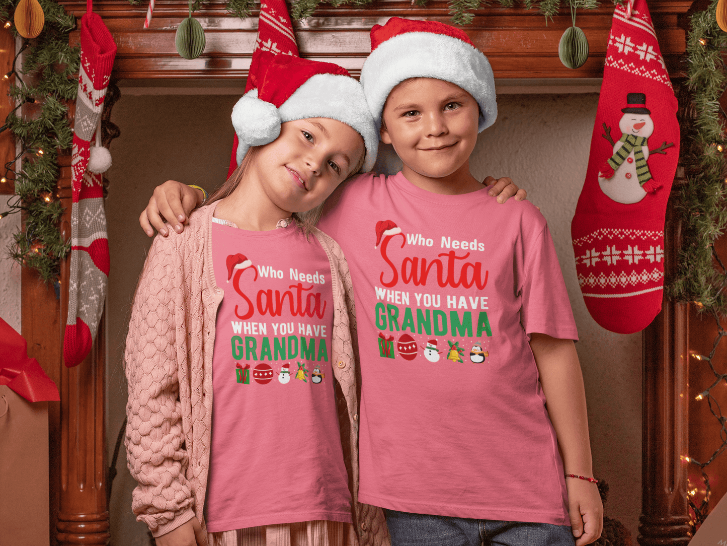 Who Needs Santa - GRANDMA - Kids T-Shirts