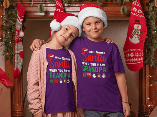 Who Needs Santa - GRANDPA - Kids T-Shirts
