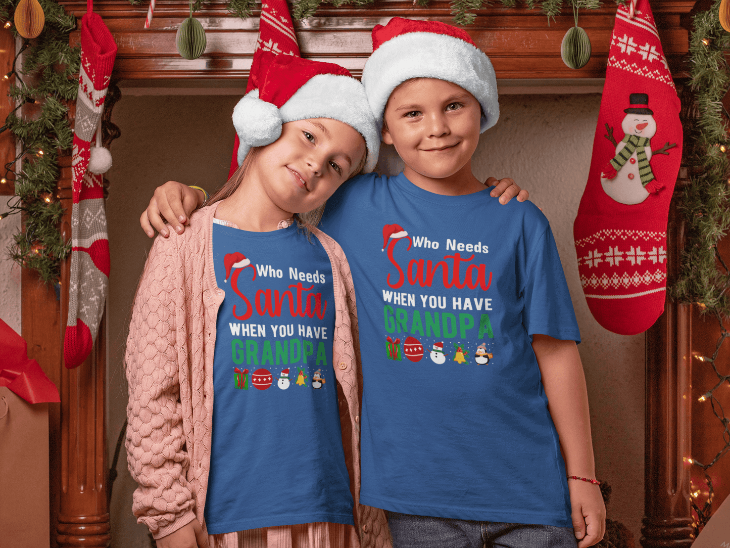 Who Needs Santa - GRANDPA - Kids T-Shirts