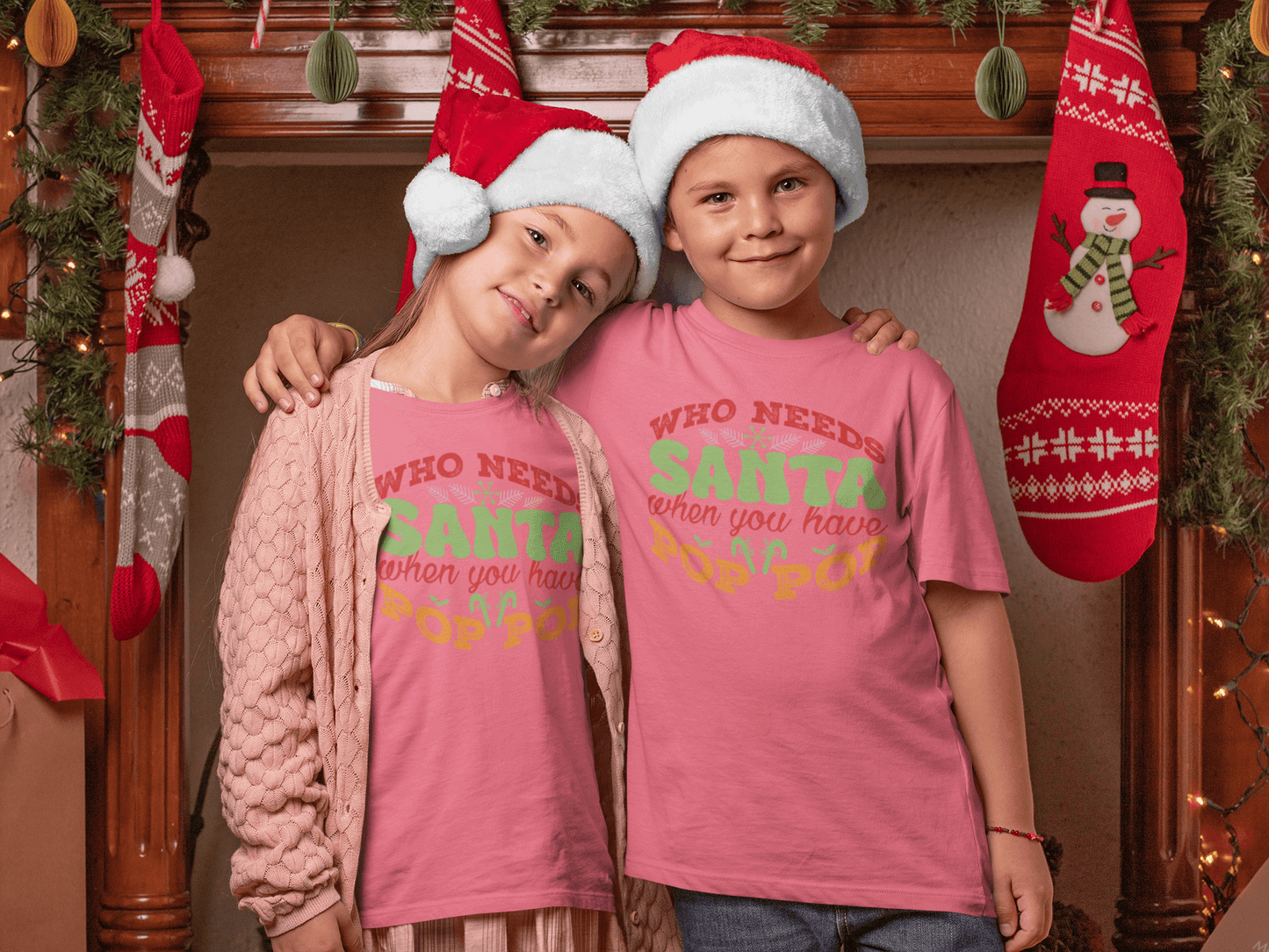 Who Needs Santa - POP POP - Kids T-Shirts