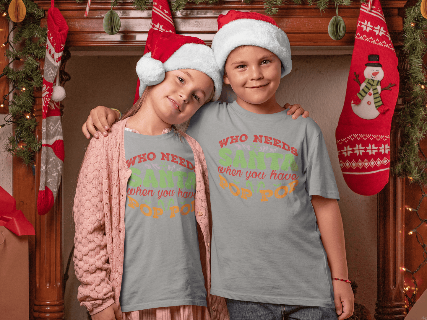 Who Needs Santa - POP POP - Kids T-Shirts