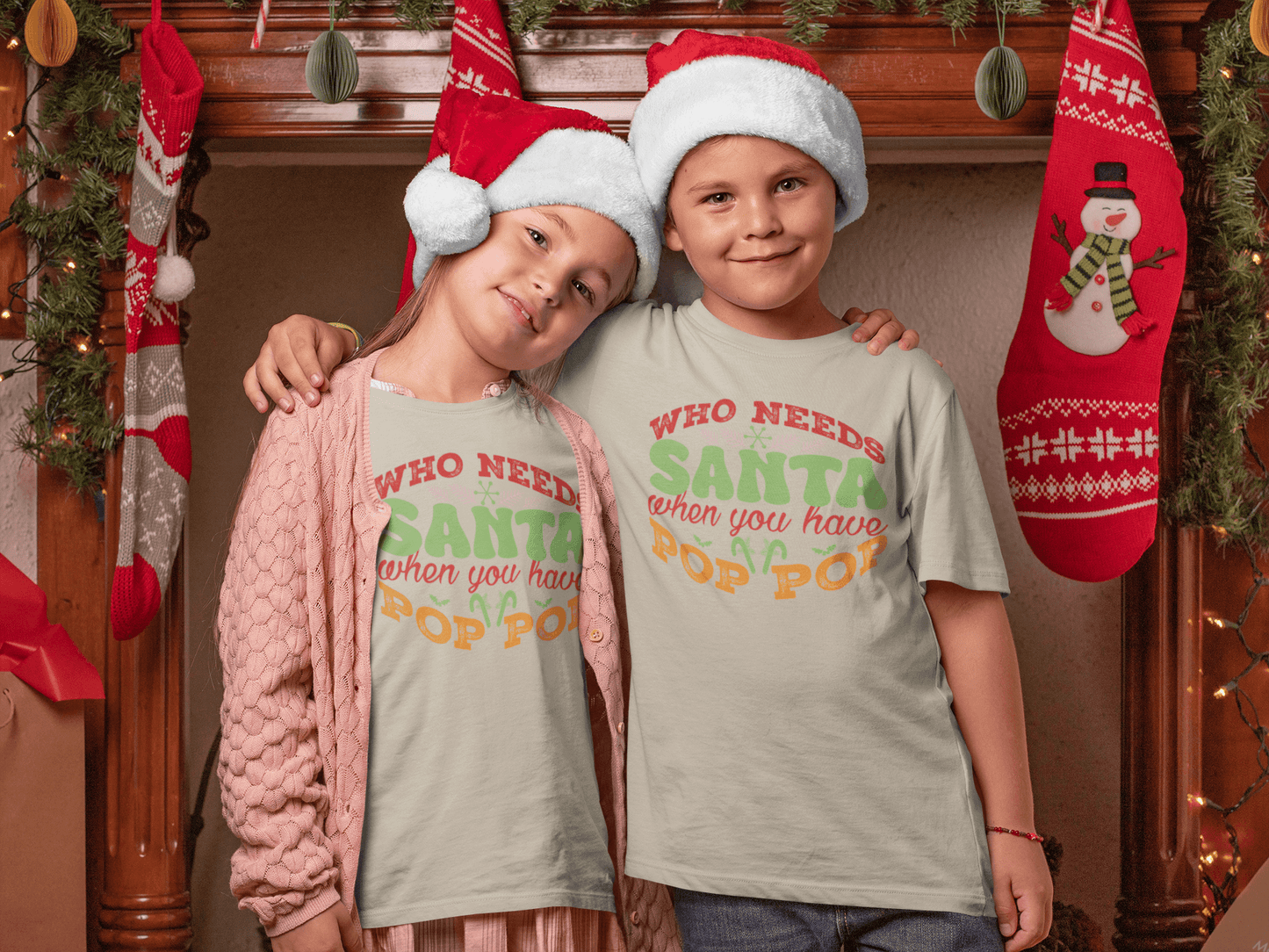 Who Needs Santa - POP POP - Kids T-Shirts