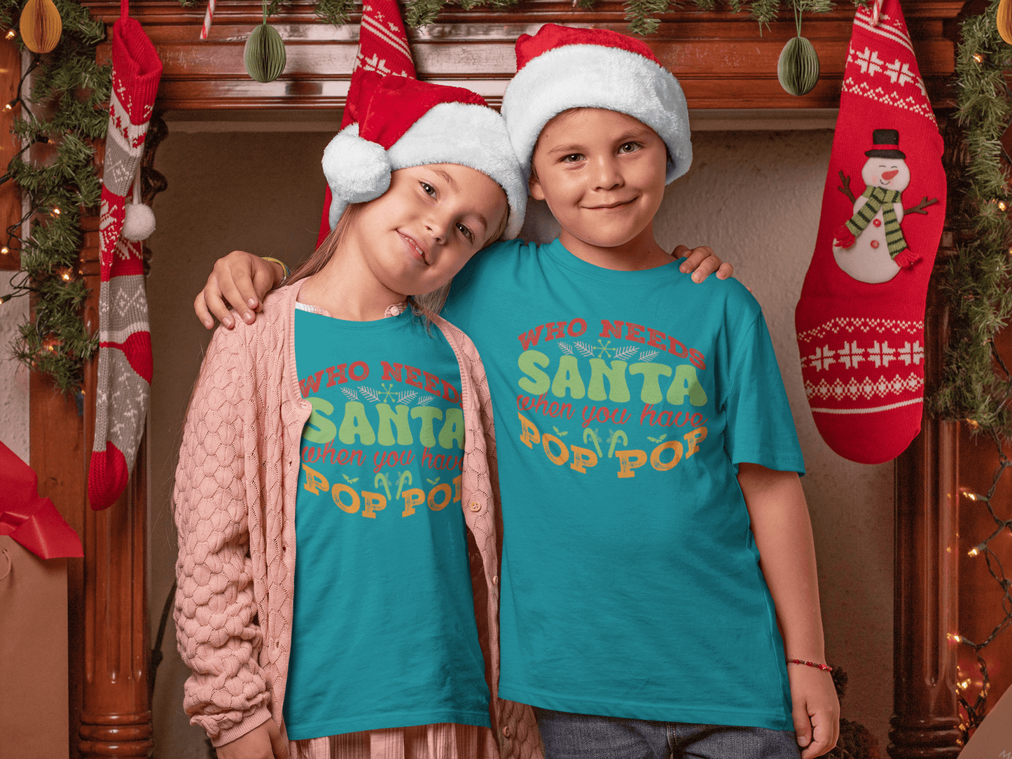 Who Needs Santa - POP POP - Kids T-Shirts