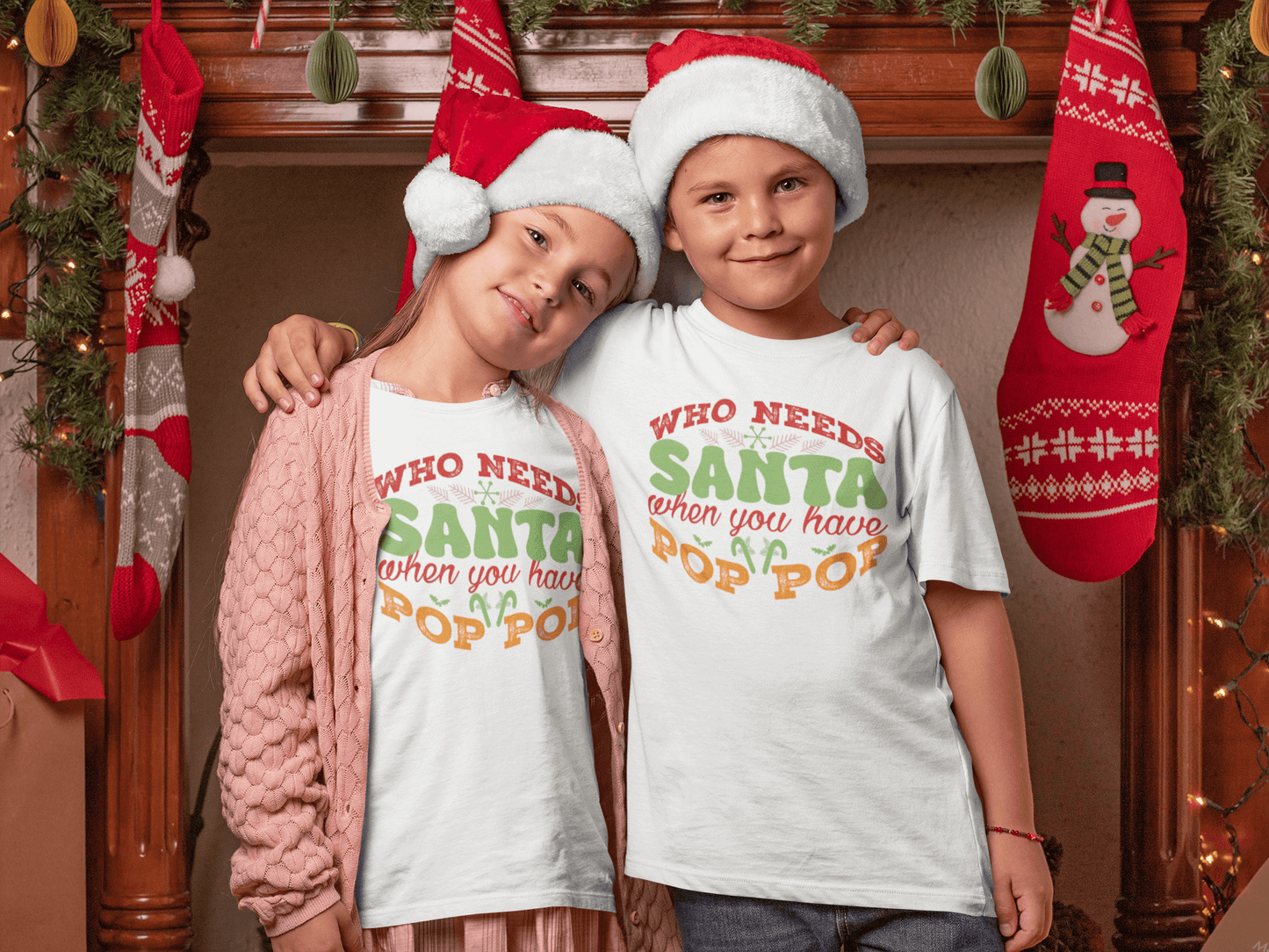 Who Needs Santa - POP POP - Kids T-Shirts