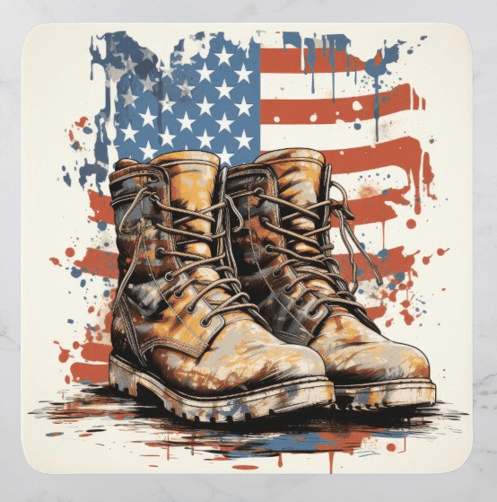 Patriot Soldier's Boots - Coaster Set (4)