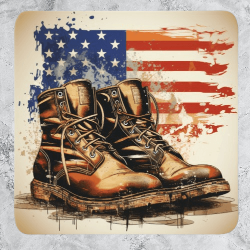 Patriot Soldier's Boots - Coaster Set (4)