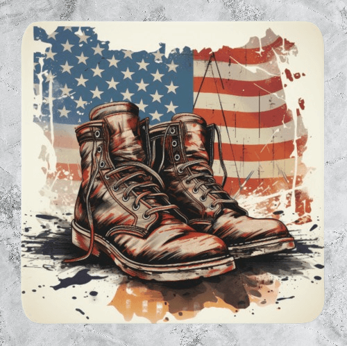 Patriot Soldier's Boots - Coaster Set (4)