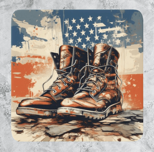 Patriot Soldier's Boots - Coaster Set (4)
