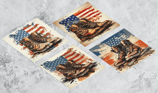 Patriot Soldier's Boots - Coaster Set (4)