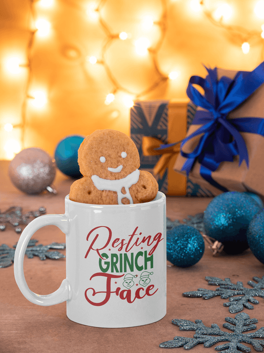 Resting Grinch Face Mug
