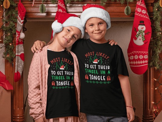 Most Likely To Get Tinsel in a Tangle - T-Shirt