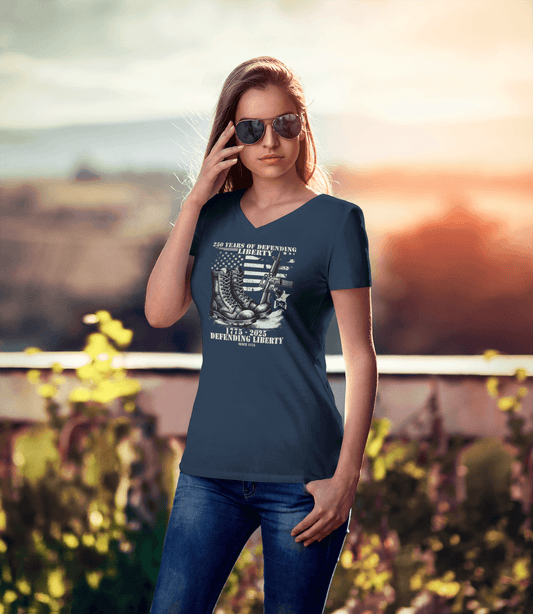 250 Years of Defending Liberty – Since 1775 V-Neck